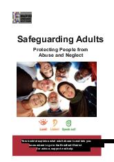 Thumbnail image of Safeguarding Adults - Protecting People from Abuse and Neglect